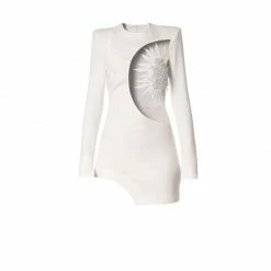 Rebel Ecru White Dress By Aggi
