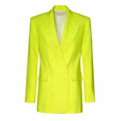 Blair Laser Yellow Oversized Blazer By Aggi