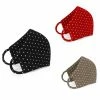Set Of 3 Face Masks Polka Dots Black, Beige, Red By Aggi 2 Set Of 3 Face Masks Polka Dots Black, Beige, Red By Aggi -Aggi Elegant Store bqxobolnhxrdstgtkv9x