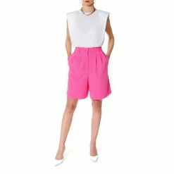 Bermuda Shorts Billie Pink Carnation By Aggi 10 Bermuda Shorts Billie Pink Carnation By Aggi -Aggi Elegant Store doexfxmkloabmbqcacsh