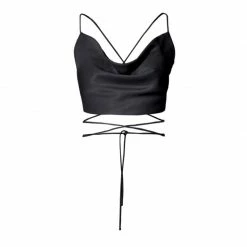 Lucia Glossy Black Top By Aggi