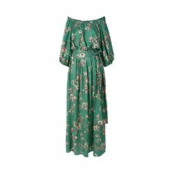 Jill Green Flowers Dress By Aggi
