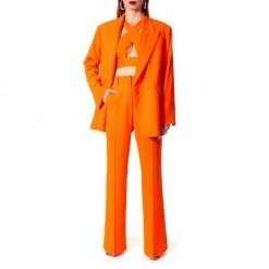 Camilla Neon Orange Flared Pants By Aggi -Aggi Elegant Store hbfm72eiersfbfec4o0i