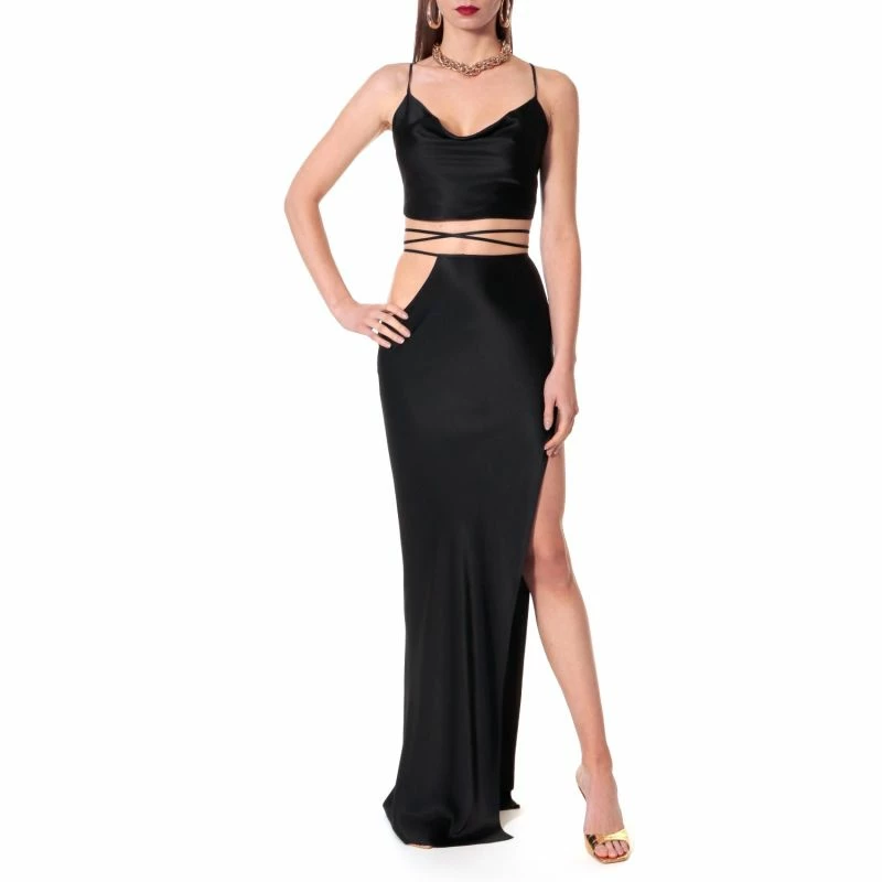 Faye Glossy Black Skirt By Aggi 5 Faye Glossy Black Skirt By Aggi - Image 3