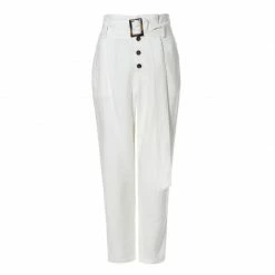 Iga Cream White Pants By Aggi