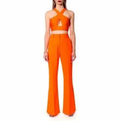 Camilla Neon Orange Flared Pants By Aggi -Aggi Elegant Store ig5rrdhwnagi6iu5akdw