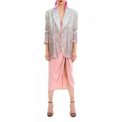 Sequin Blazer Gioia Silver Peony By Aggi -Aggi Elegant Store ik7cr2klczxcjvfa6kct