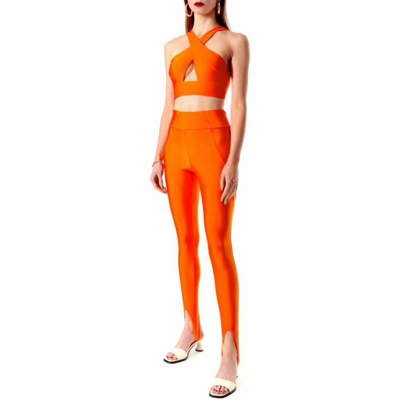 Gia Neon Orange Pants By Aggi 4 Gia Neon Orange Pants By Aggi - Image 2