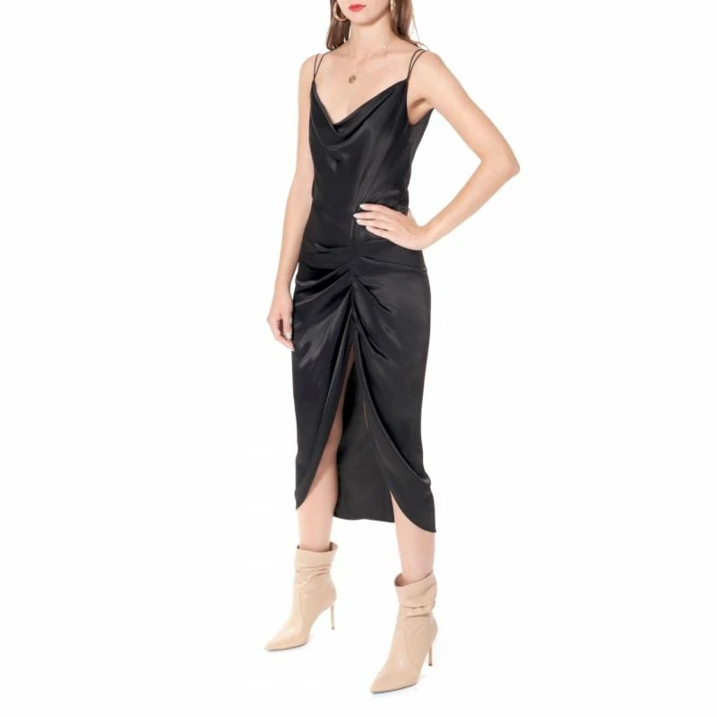 Ava Glossy Black Dress By Aggi 6 Ava Glossy Black Dress By Aggi - Image 4