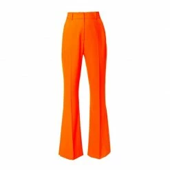 Camilla Neon Orange Flared Pants - Long By Aggi