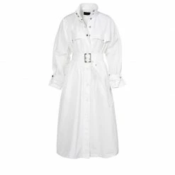 Vanda White Milk Trench Coat By Aggi
