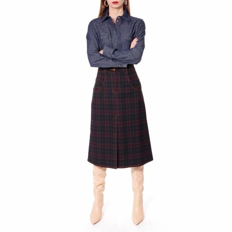 Chalia Tartan Skirt By Aggi 4 Chalia Tartan Skirt By Aggi - Image 2