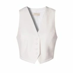 Uma Aesthetic White Vest By Aggi