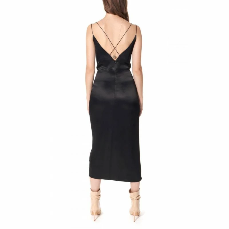 Ava Glossy Black Dress By Aggi 5 Ava Glossy Black Dress By Aggi - Image 3