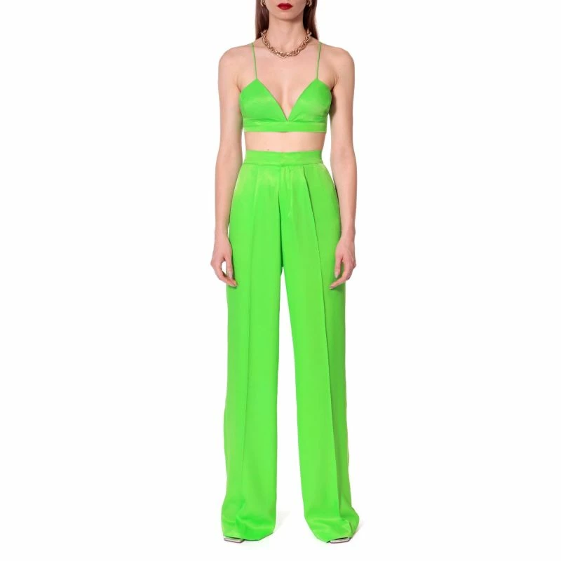 Asha Satin Green Flash Bralette Top By Aggi 5 Asha Satin Green Flash Bralette Top By Aggi - Image 3