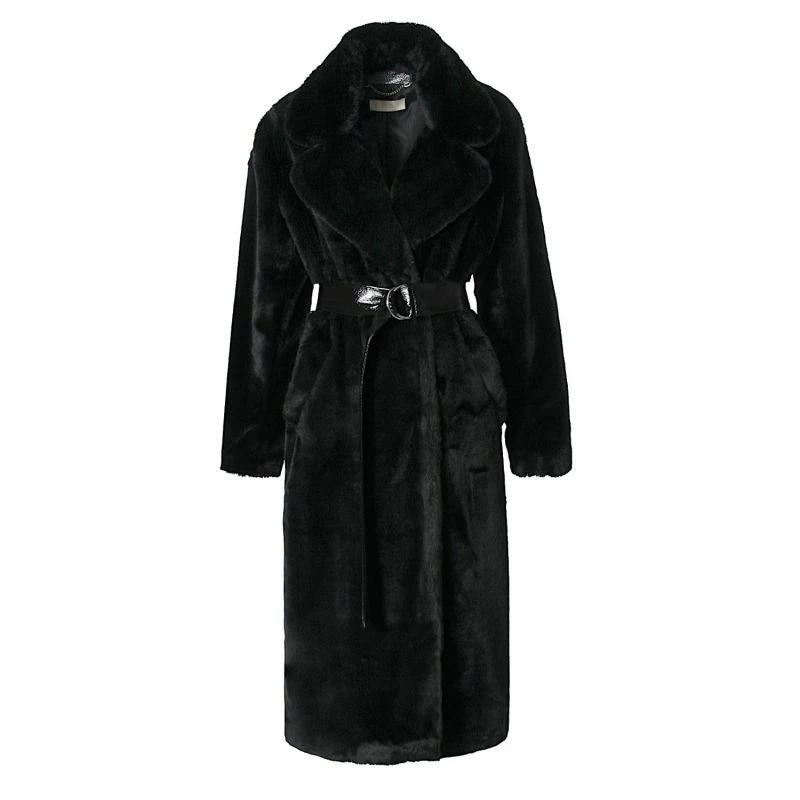 Kylie Warm Black Faux Fur Coat By Aggi 3 Kylie Warm Black Faux Fur Coat By Aggi