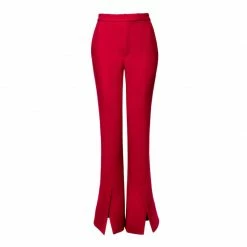 Monica Lipstick Red Pants - Long By Aggi