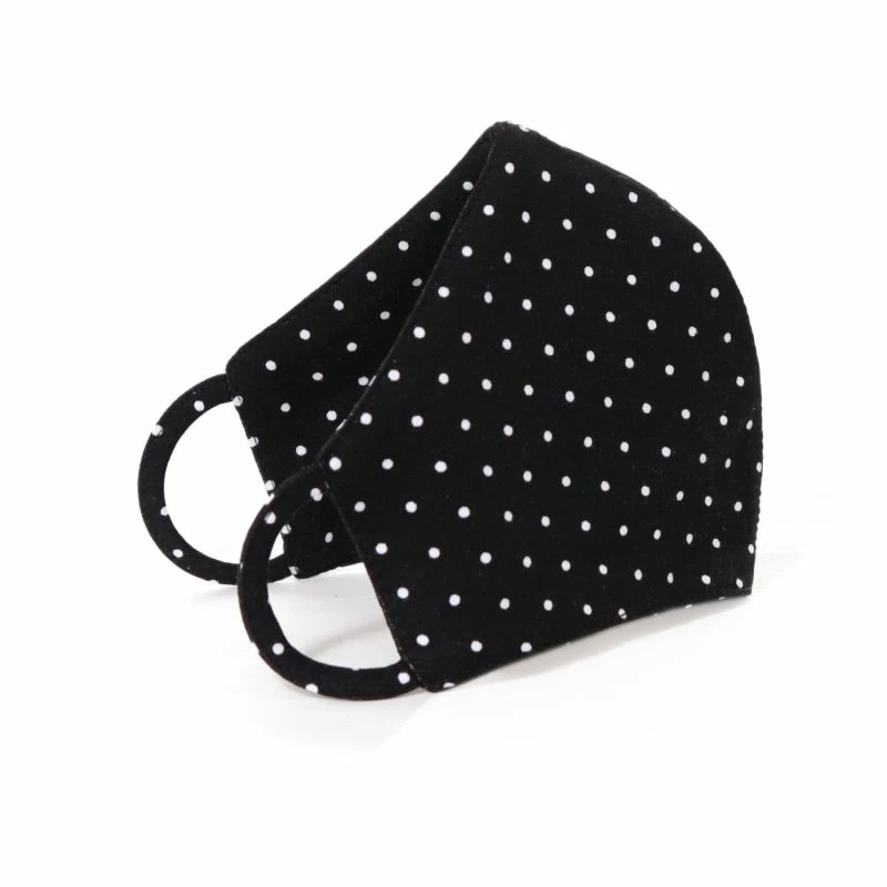Face Mask Black Polka Dots By Aggi 3 Face Mask Black Polka Dots By Aggi