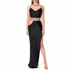 Lucia Glossy Black Top By Aggi -Aggi Elegant Store t5dhivuytkft8zuo1csb