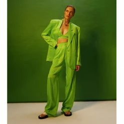 Bellamy Satin Green Flash Blazer By Aggi -Aggi Elegant Store unj9kd5tfhf6s7hencke