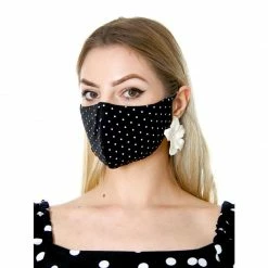 Face Mask Black Polka Dots By Aggi 5 Face Mask Black Polka Dots By Aggi -Aggi Elegant Store uvdmwwma3mqimf4jckp2