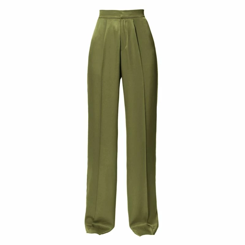 Jessie Satin Olive Brach Trousers By Aggi 3 Jessie Satin Olive Brach Trousers By Aggi