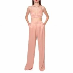 Jessie Satin Interface Tan Pants By Aggi -Aggi Elegant Store xkakzje9g8czipc3tskp