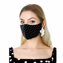 Set Of 3 Face Masks Polka Dots Black By Aggi -Aggi Elegant Store z0wesqpfyjybfyxidbrh